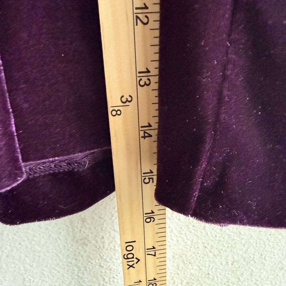 Vtg Velvet Maxi Robe 90s‎ Adonna Zip Front Housecoat Glam Loungewear Nightgown L - Picture 12 of 12